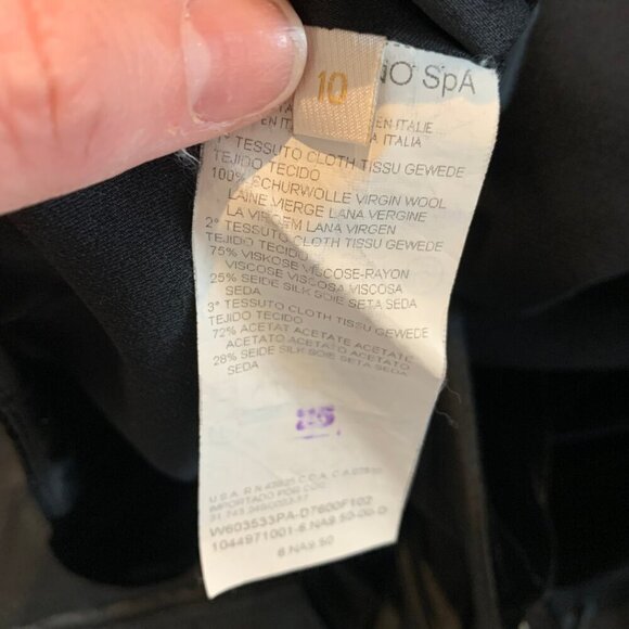 Valentino Straight Leg Black Dress Pants Womens Size 10 - Picture 5 of 5